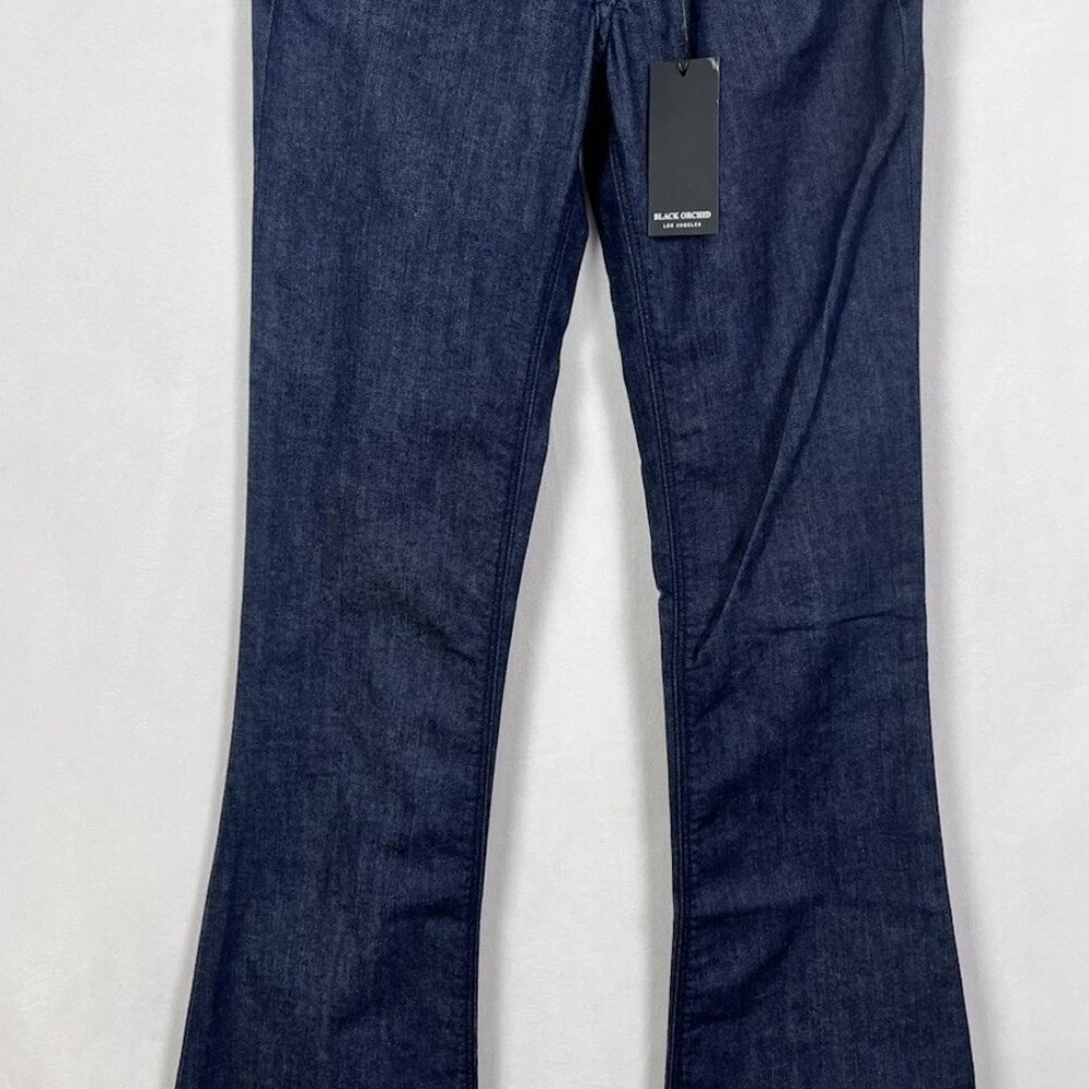 Black‎ Orchid Dark Wash Black Beauty Flare Leg Jeans Women’s Size 24
